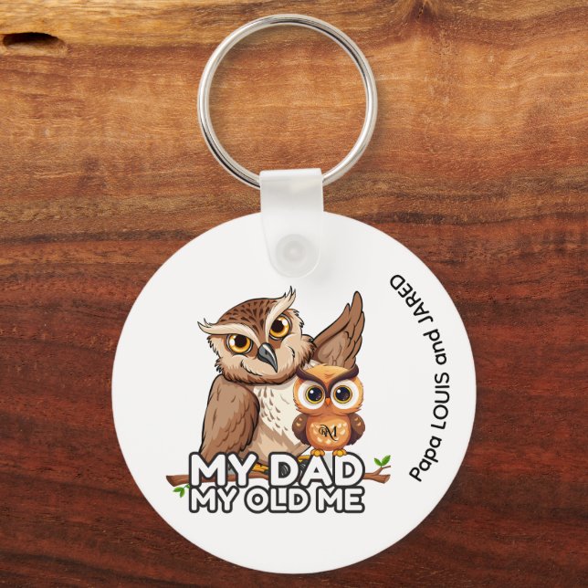 Keychain : My Dad My Old Me (white) (Front)