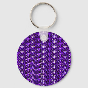 Keychain Purple Glitter