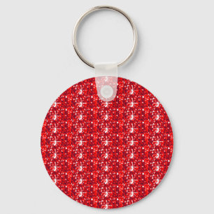 Keychain Red Glitter