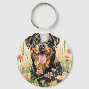 Keychain – Rottweiler Watercolor Keychain