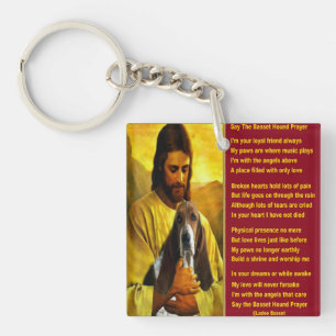 Keychain Say The Basset Hound Prayer Poem