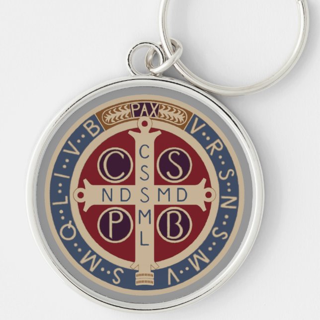 Keychain, St. Benedict Medal Key Ring (Front)