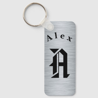 Keychain Stainless Steel Monogram with Picture