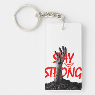 Keychain : Stay Strong Motivational Quote Design