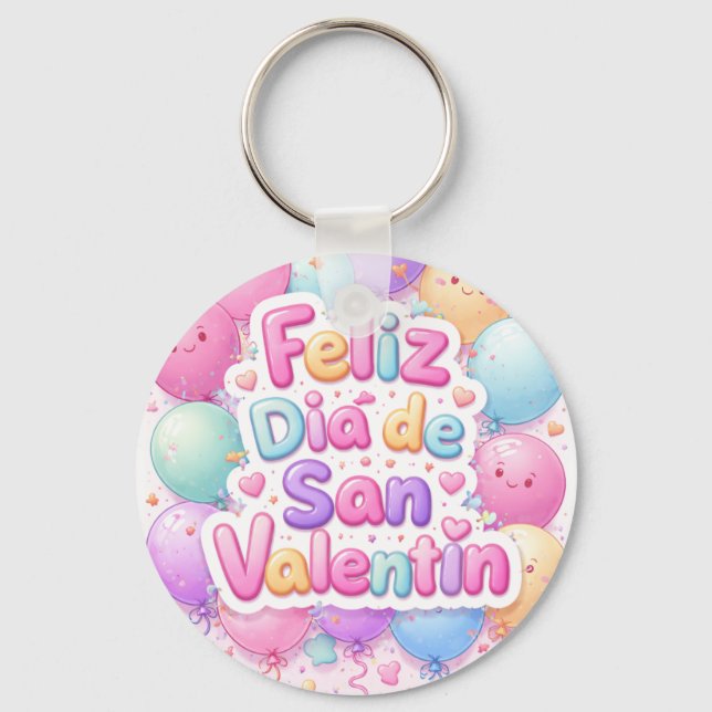 Keychain Type Badge “Happy Valentine's Day” – R (Front)