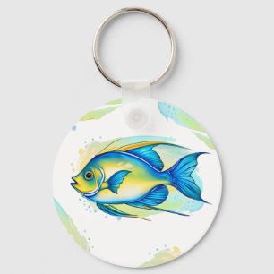 Keychain - Watercolor Series: Angelfish