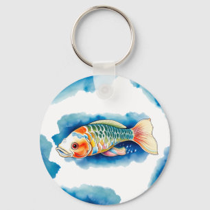 Keychain - Watercolor Series: Koi Fish