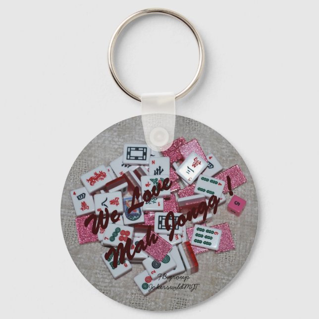 keychain we love mha jongg -jokerswildmjt (Front)