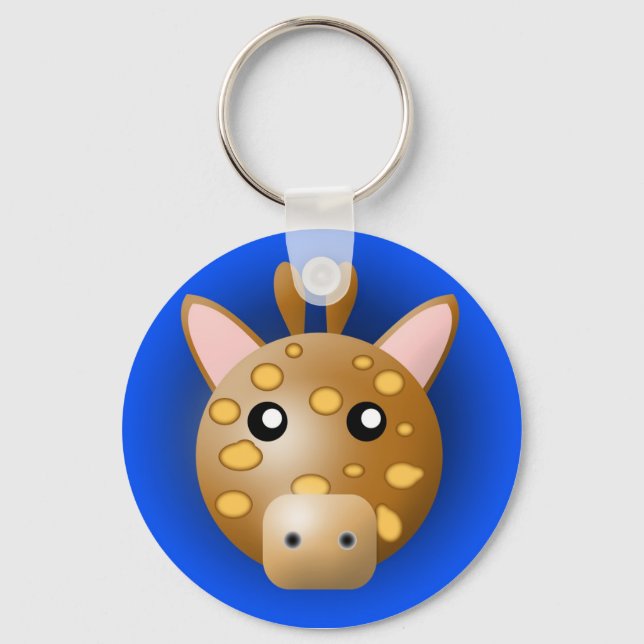 keychain with animal: giraffe (Front)