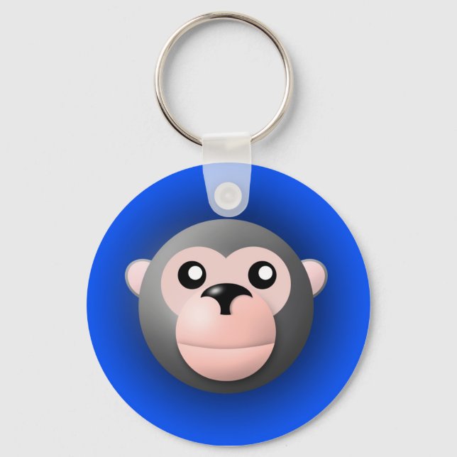 keychain with animal: monkey (Front)
