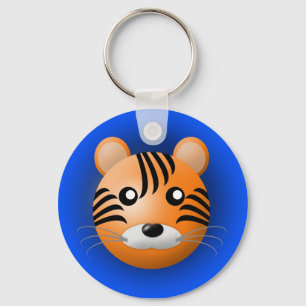keychain with animal: tiger
