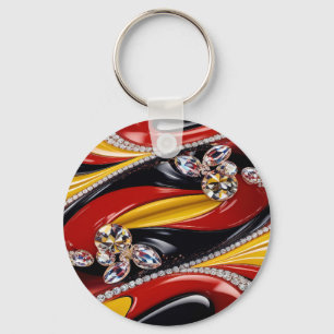 Keychain with Belgian Colours Design