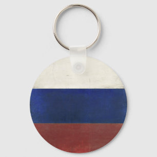 Keychain with Dirty Vintage Flag from Russia