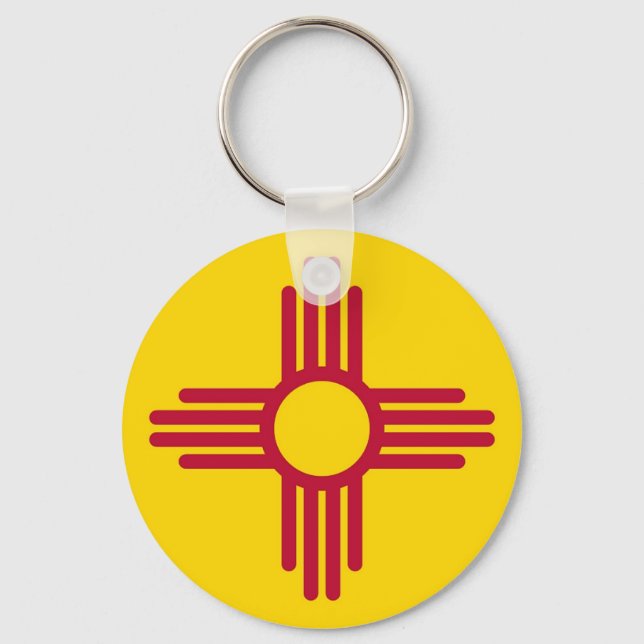 Keychain with Flag of New Mexico State (Front)