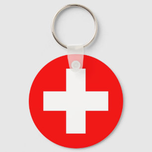 Keychain with Flag of Switzerland