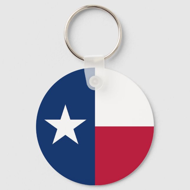 Keychain with Flag of Texas State (Front)