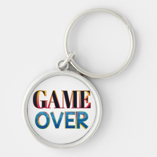 Keychain with "Game Over" in bold, colourful lette (Front)