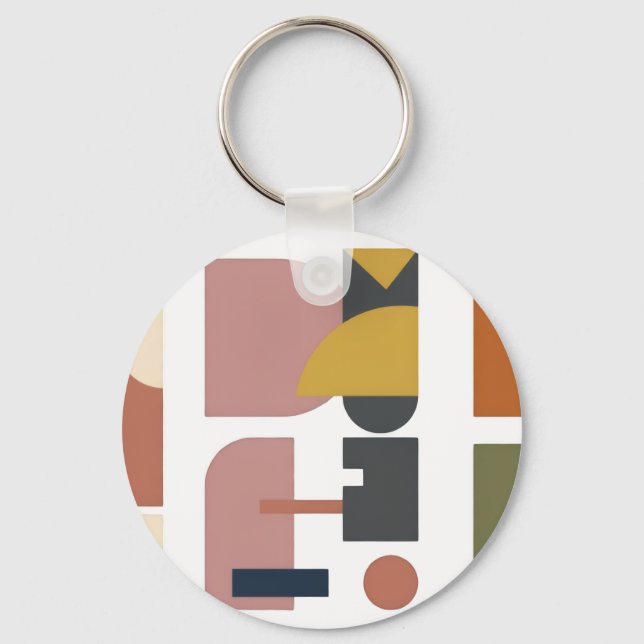 Keychain with Geometric Design (Front)