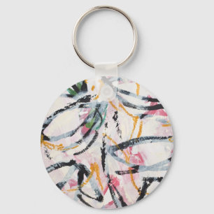 Keychain with Hand Painted Design