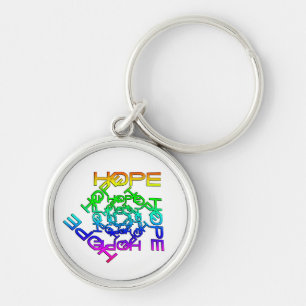 Keychain With HOPE Written in Multicolor