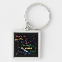 Keychain with Mahjong Words