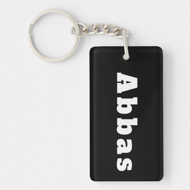 Keychain with name Abbas (Front)