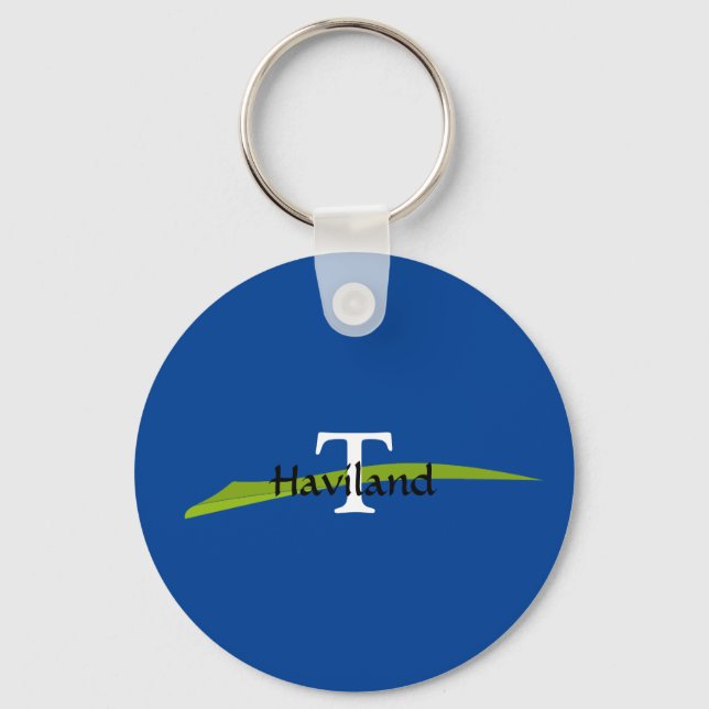 Keychain with Name and Initial Blue HAMbyWG (Front)