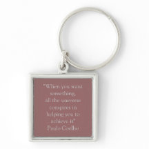 Keychain with Paulo Coelho Quote