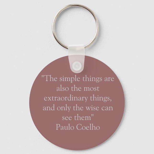 Keychain with Paulo Coelho Quote (Front)