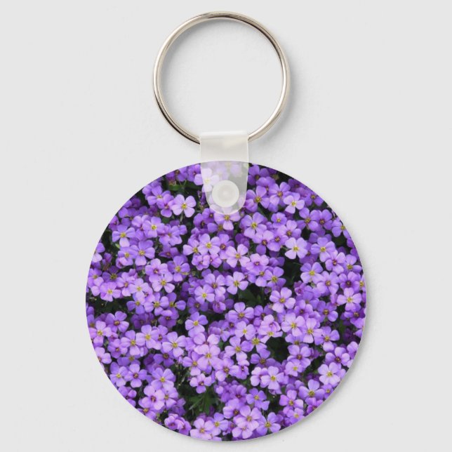 Keychain with Violet Flowers (Front)