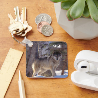 Keychain-Wolf Key Ring