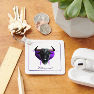 Keychain-Yellowstone Buffalo Key Ring