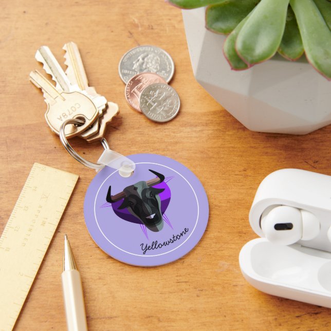 Keychain-Yellowstone Buffalo Key Ring (Desk)