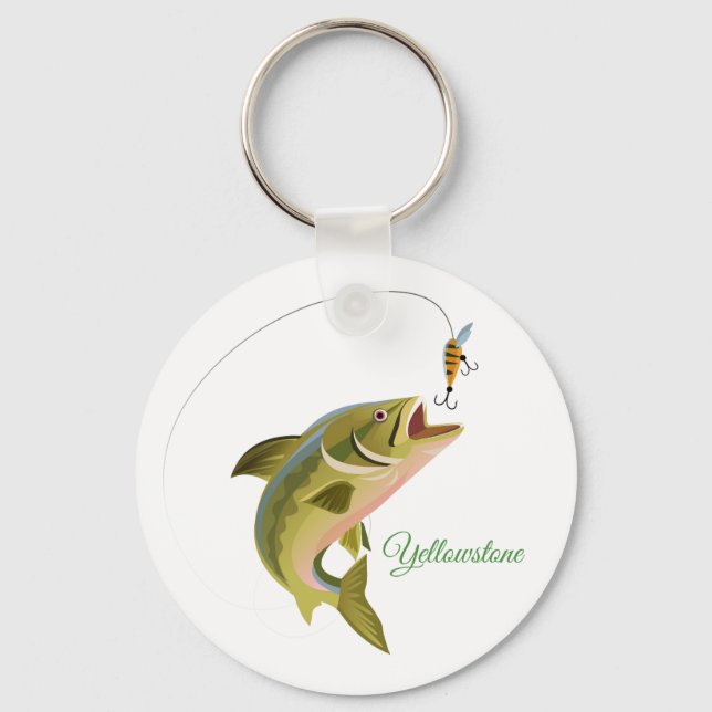 Keychain-Yellowstone Fishing Key Ring (Front)
