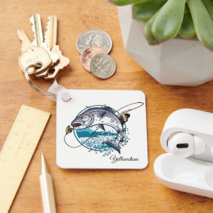 Keychain-Yellowstone Fishing Key Ring
