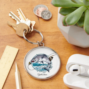Keychain-Yellowstone Fishing Key Ring
