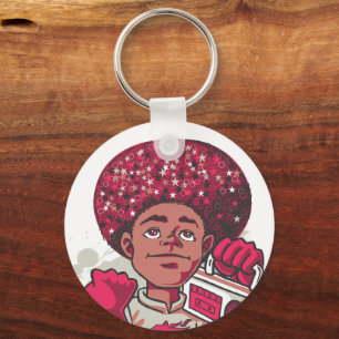 Keychain – YOUTH Power Afro & Boombox Urban Design