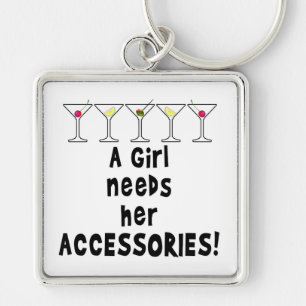 KEYCHAINS, A GIRL NEEDS HER ACCESSORIES KEY RING