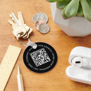 Keychains Business Promo QR Code Custom Design