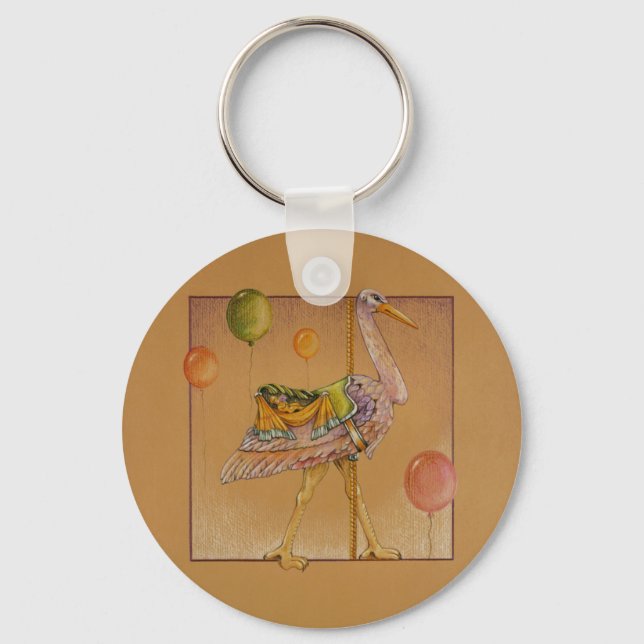 Keychains - Carousel Stork (Front)