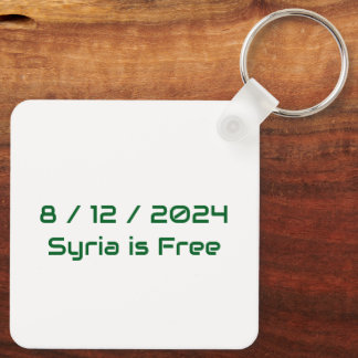 Keychains - syria map -Syrian Independen flag