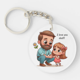 Keychains with dedication for the father.