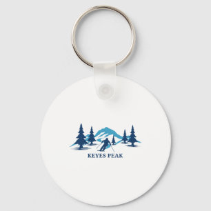 Keyes Peak Wisconsin Ski Resort Skiing Skier Key Ring