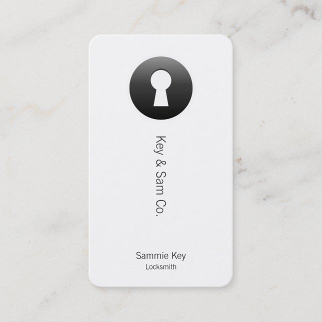 Keyhole Button Appointment Card (Front)