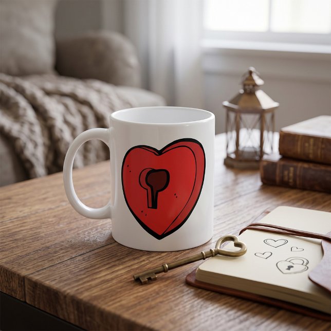 Keyhole Heart Coffee Mug (Creator Uploaded)