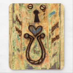Keyhole & Heart Mouse Pad