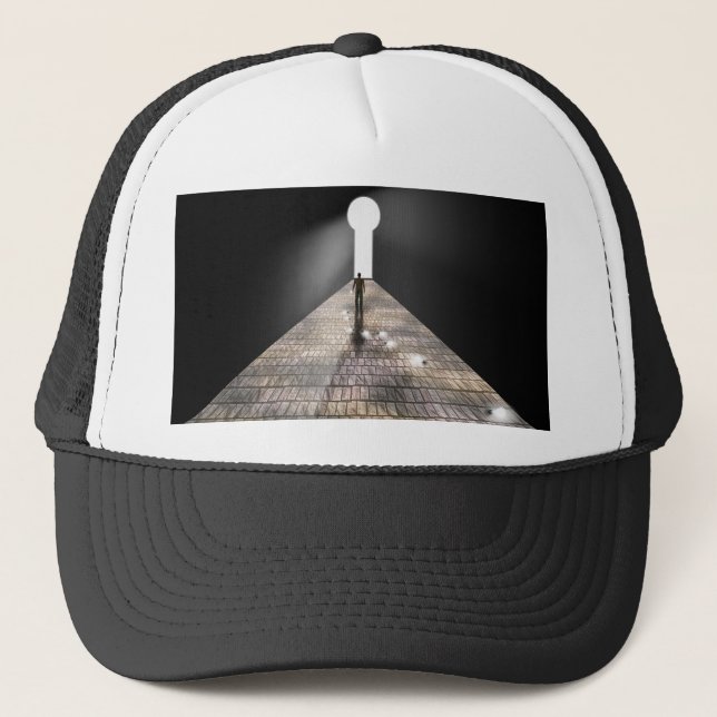 Keyhole in space trucker hat (Front)