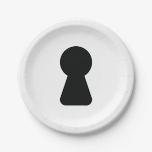 KEYHOLE PAPER PLATE