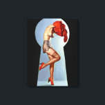 Keyhole Pin Up Canvas Print<br><div class="desc">Vintage pinup!</div>