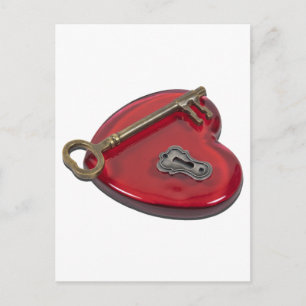 KeyHoleKeyRedHeart071611 Postcard